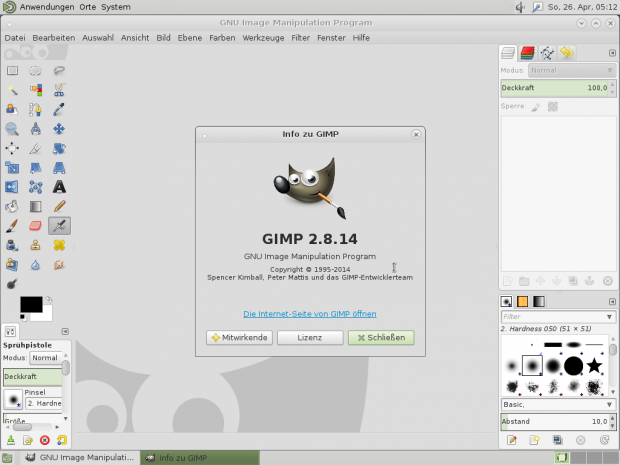 ...die Bildbearbeitung Gimp in Version 3.18. (Screenshot: Golem.de)